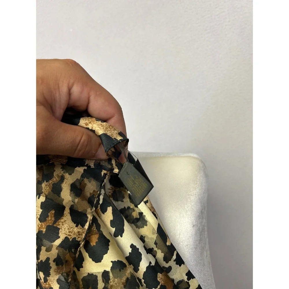 Mob Wife Glam Lane Bryant Accents Womens OS Brown Leopard Print Sheer Scarf